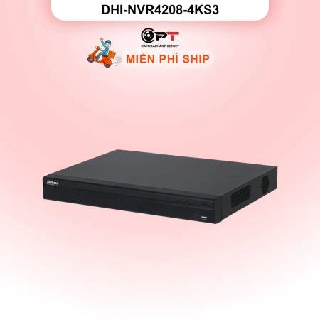 Đầu ghi hình IP Dahua DHI-NVR4208-4KS3 | 8 kênh, 4K | Chính hãng ảnh 