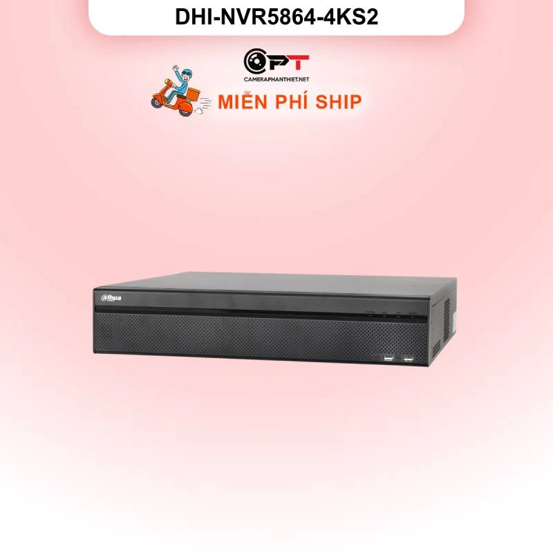 Ảnh sản phẩm Đầu ghi hình camera ip NVR DHI-NVR5864-4KS2 8 ổ cứng 10Tb - hình 1