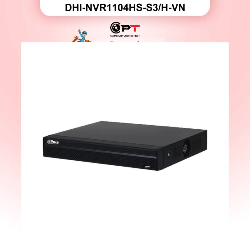Ảnh sản phẩm Đầu ghi hình IP Dahua DHI-NVR1104HS-S3/H-VN | 4 kênh | Chính hãng - hình 1