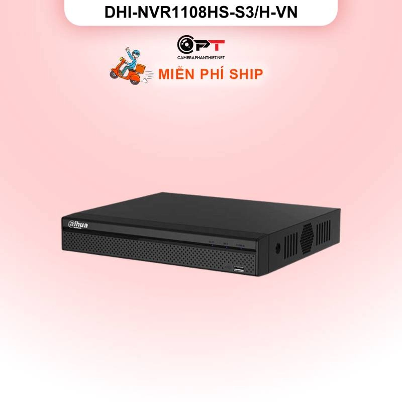 Ảnh sản phẩm Đầu ghi hình IP Dahua DHI-NVR1108HS-S3/H-VN | 8 kênh | Chính hãng - hình 1