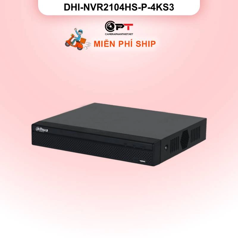 Ảnh sản phẩm Đầu ghi hình IP Dahua DHI-NVR2104HS-P-4KS3 | 4 kênh, PoE, 4K | Chính hãng - hình 1