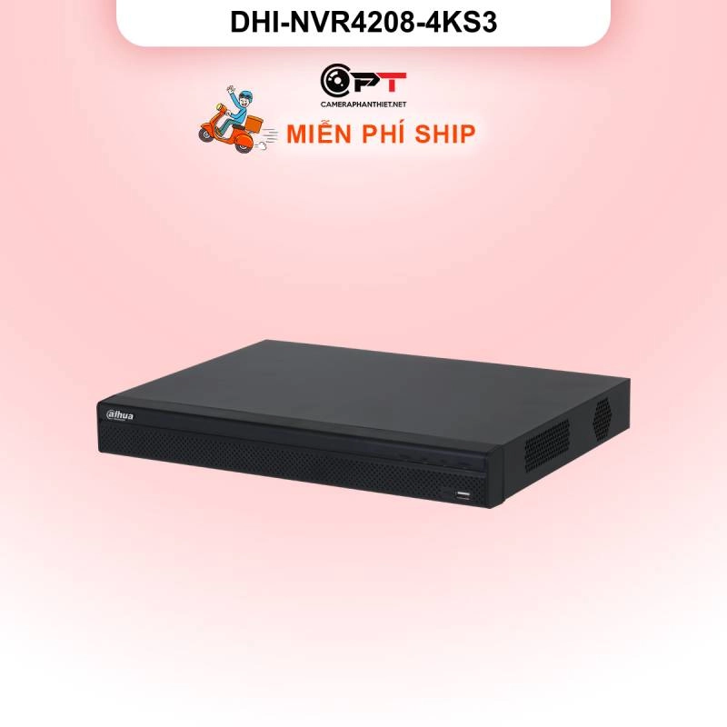 Ảnh sản phẩm Đầu ghi hình IP Dahua DHI-NVR4208-4KS3 | 8 kênh, 4K | Chính hãng - hình 1