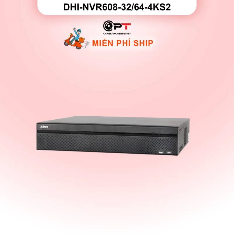 Ảnh sản phẩm Đầu ghi hình IP Dahua DHI-NVR608-32/64-4KS2 | 8 kênh, 4K | Chính hãng - hình 1