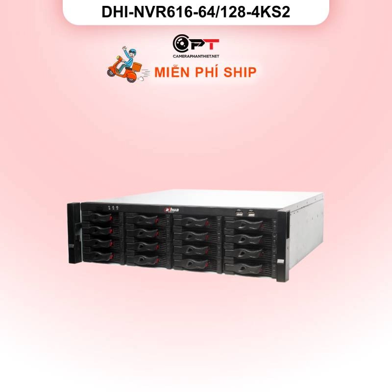 Ảnh sản phẩm Đầu ghi hình IP Dahua DHI-NVR616-64/128-4KS2 | 16 kênh, 4K | Chính hãng - hình 1