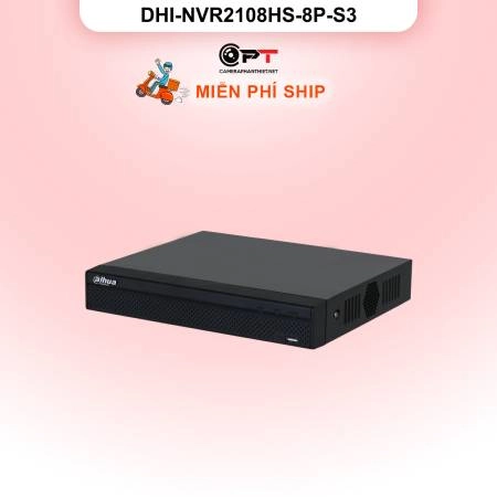 Đầu ghi hình IP Dahua DHI-NVR2108HS-8P-S3 | 8 kênh, PoE | Chính hãng ảnh 