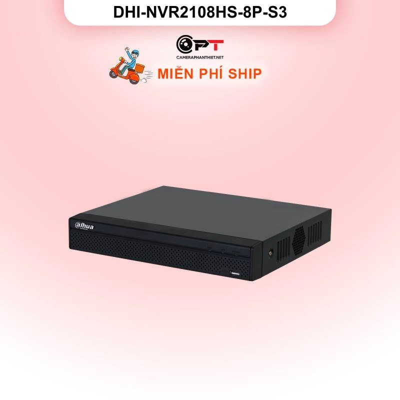 Ảnh sản phẩm Đầu ghi hình IP Dahua DHI-NVR2108HS-8P-S3 | 8 kênh, PoE | Chính hãng - hình 1