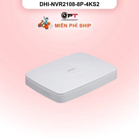 Đầu ghi hình IP Dahua DHI-NVR2108-8P-4KS2 | 8 kênh, PoE, 4K | Chính hãng ảnh 