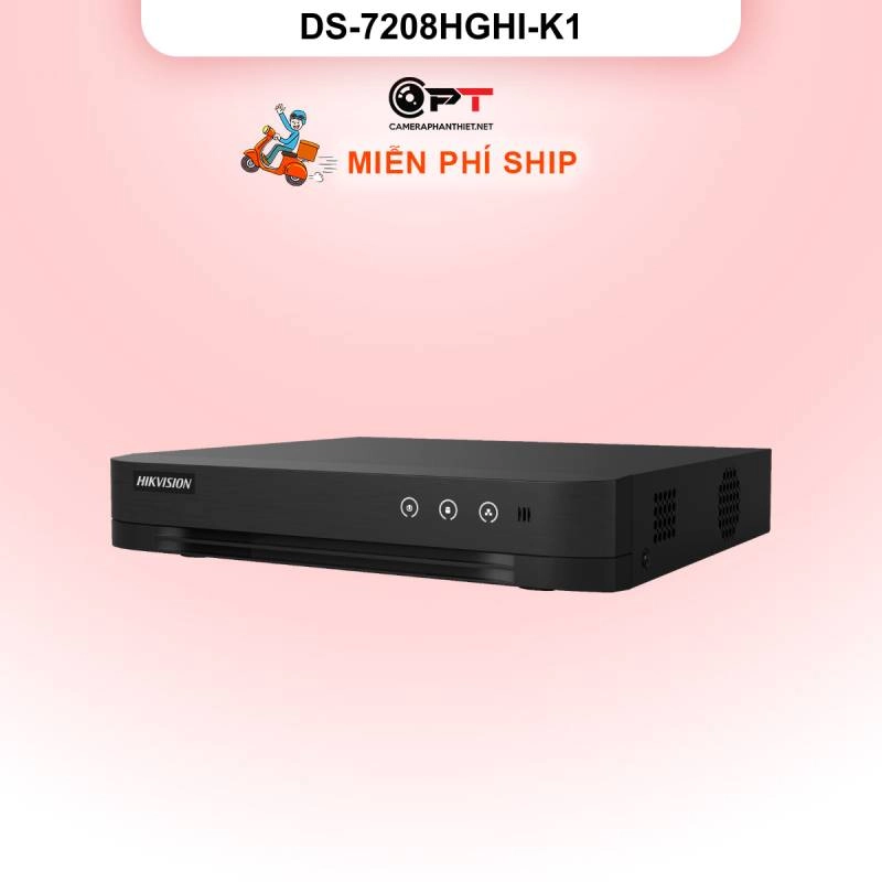 Ảnh sản phẩm Đầu thu analog HD DVR HIKVISION (HIK) 8 Kênh 1 Ổ cứng DS-7208HGHI-K1 - hình 1