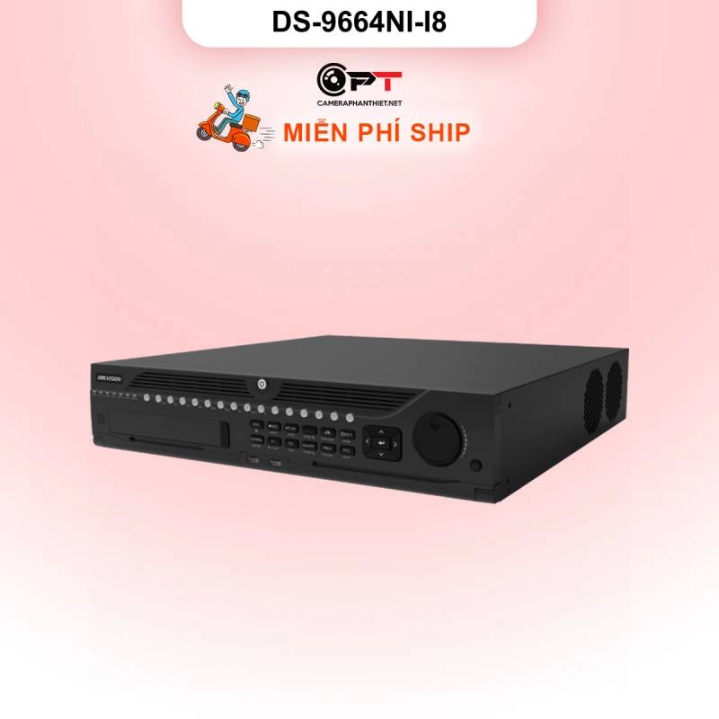 Ảnh sản phẩm Đầu thu CAMERA IP NVR HIKVISION 64 Kênh 8 Ổ cứng DS-9664NI-I8 - hình 1