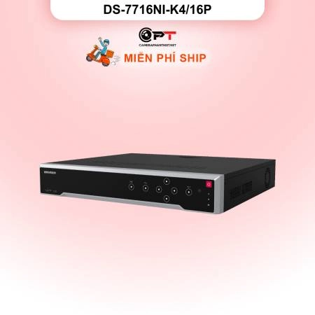 Đầu thu CAMERA IP NVR HIKVISION 16 Kênh 4 Ổ cứng DS-7716NI-K4/16P ảnh 