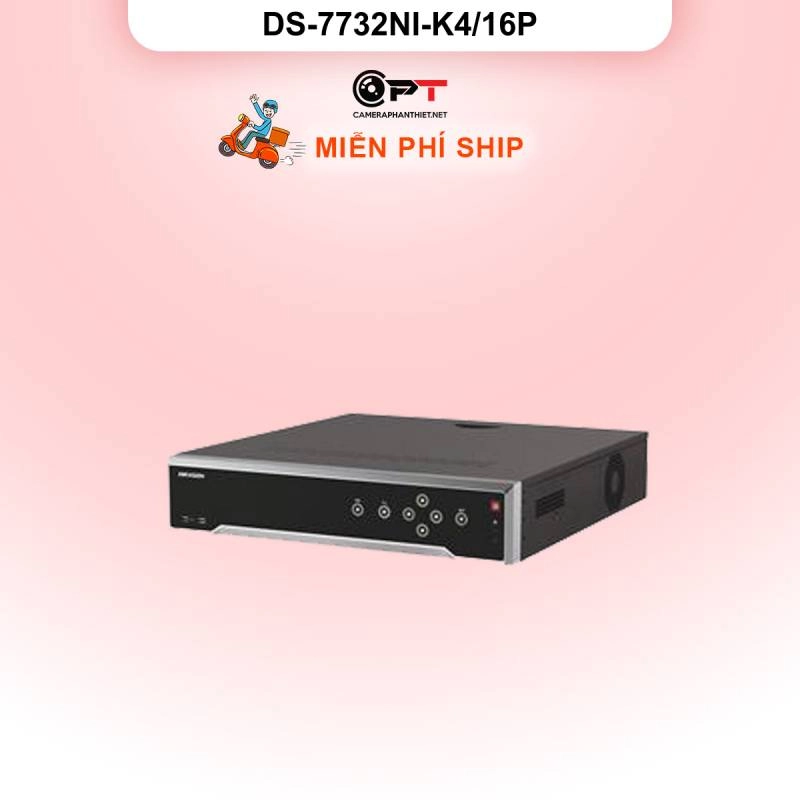 Ảnh sản phẩm Đầu thu CAMERA IP NVR HIKVISION 32 Kênh 4 Ổ cứng DS-7732NI-K4/16P - hình 2