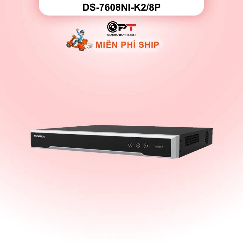 Ảnh sản phẩm Đầu thu CAMERA IP NVR HIKVISION 8 Kênh 2 Ổ cứng DS-7608NI-K2/8P - hình 1