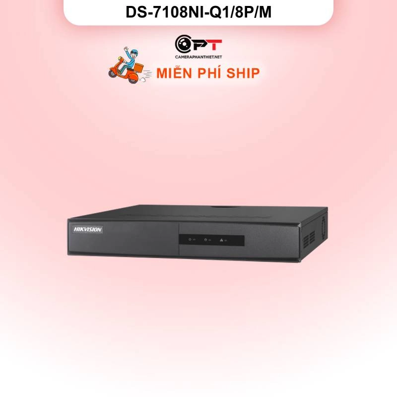 Ảnh sản phẩm Đầu thu CAMERA IP NVR HIKVISION 8 Kênh 1 Ổ cứng DS-7108NI-Q1/8P/M - hình 1