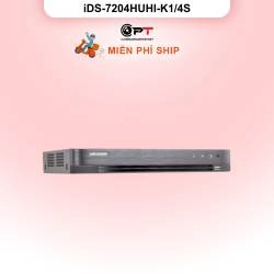 Đầu thu camera analog HD DVR HIKVISION 4 Kênh 1 Ổ cứng iDS-7204HUHI-K1/4S
