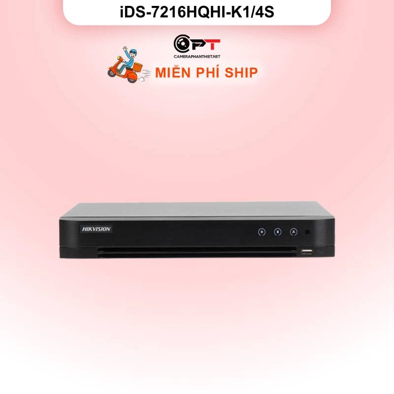 Ảnh sản phẩm Đầu thu camera analog HD DVR HIKVISION 16 Kênh 1 Ổ cứng iDS-7216HQHI-K1/4S - hình 1