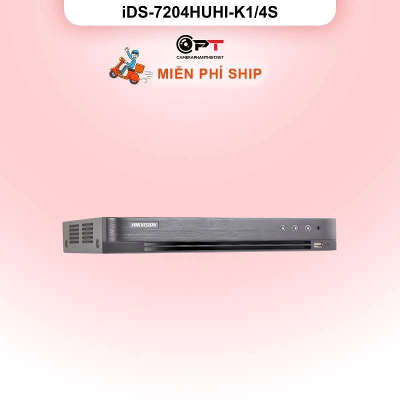 Ảnh sản phẩm Đầu thu camera analog HD DVR HIKVISION 4 Kênh 1 Ổ cứng iDS-7204HUHI-K1/4S - hình 1