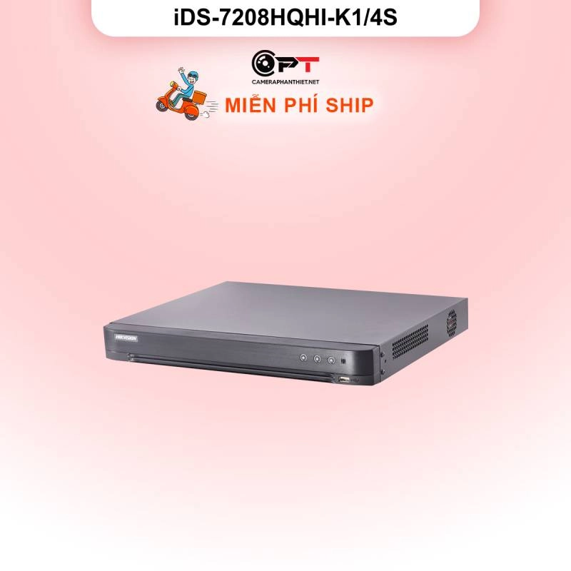 Ảnh sản phẩm Đầu thu camera analog HD DVR HIKVISION 8 Kênh 1 Ổ cứng iDS-7208HQHI-K1/4S - hình 1