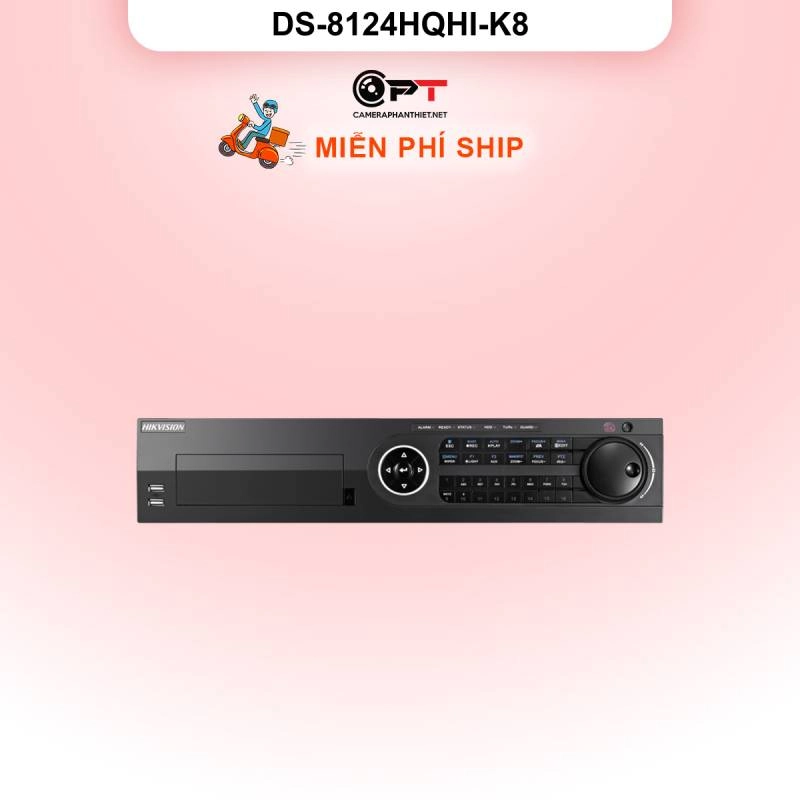 Ảnh sản phẩm Đầu thu camera analog HD DVR HIKVISION 24 Kênh 8 Ổ cứng DS-8124HQHI-K8 - hình 1