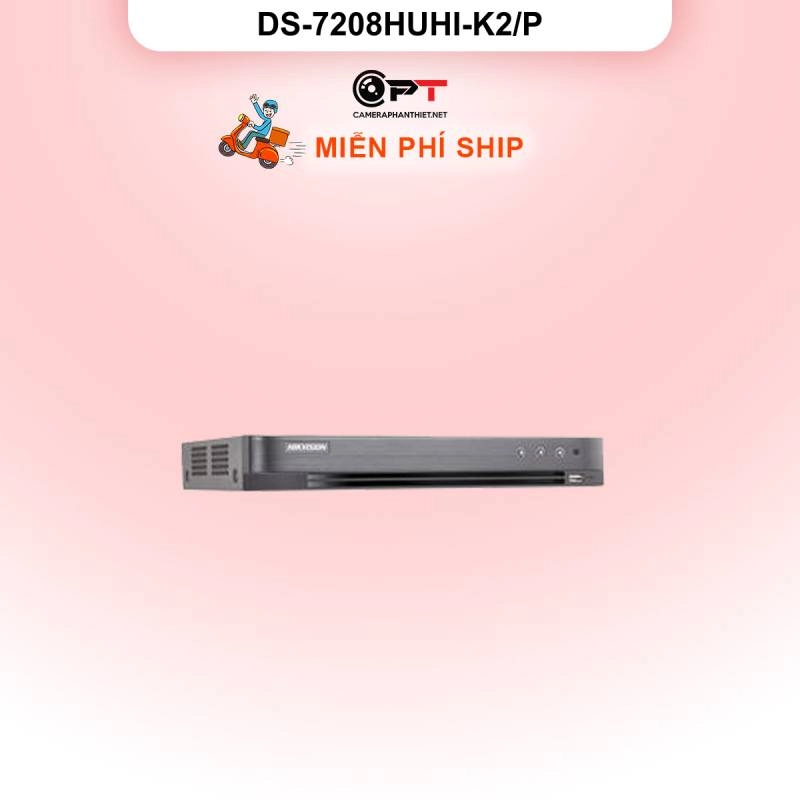 Ảnh sản phẩm Đầu thu camera analog HD DVR HIKVISION 8 Kênh 2 Ổ cứng DS-7208HUHI-K2/P - hình 1