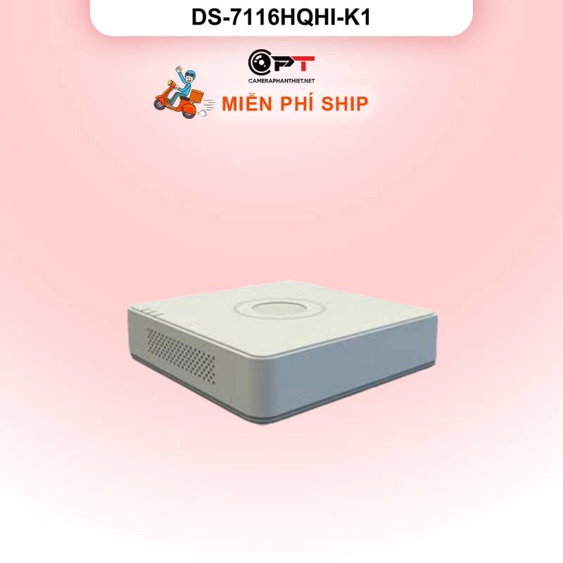 Ảnh sản phẩm Đầu thu camera analog HD DVR HIKVISION 16 Kênh 1 Ổ cứng DS-7116HQHI-K1 - hình 1