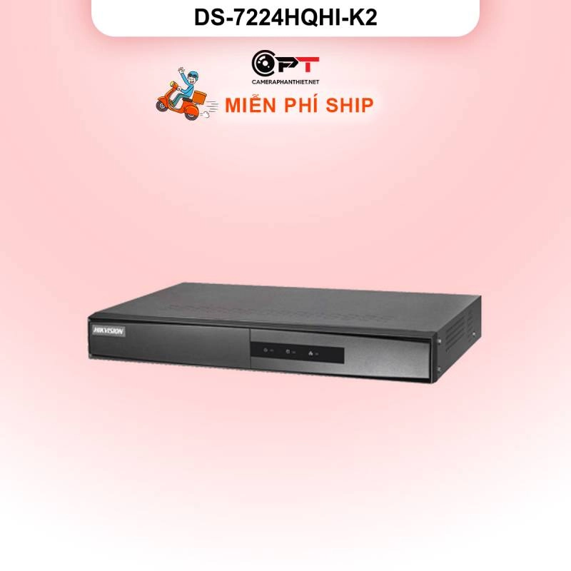 Ảnh sản phẩm Đầu thu camera analog HD DVR HIKVISION 24 Kênh 2 Ổ cứng DS-7224HQHI-K2 - hình 1