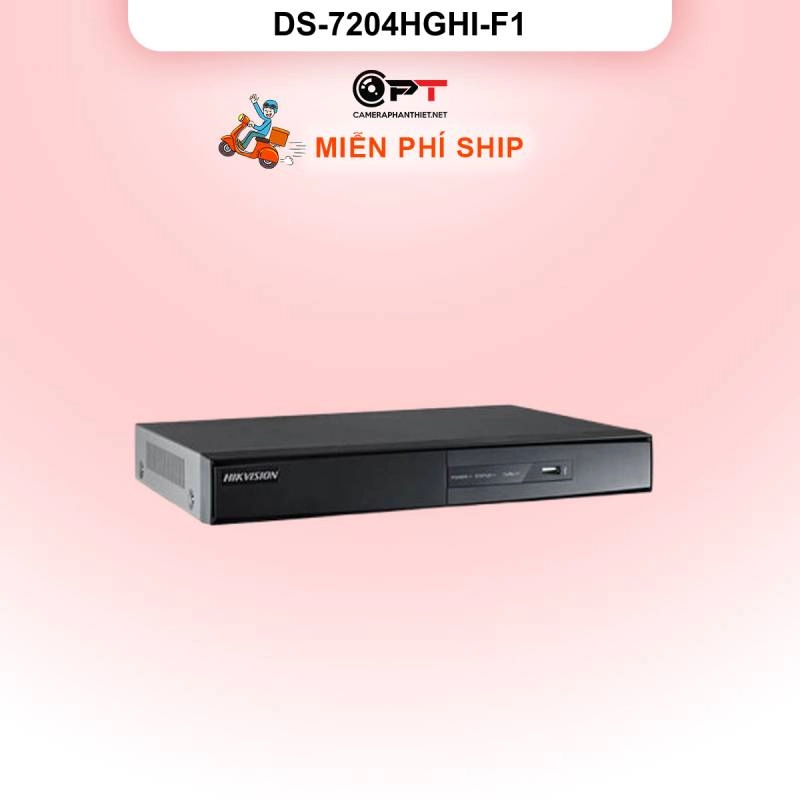 Ảnh sản phẩm Đầu thu camera analog HD DVR HIKVISION 4 Kênh 1 Ổ cứng DS-7204HGHI-F1 - hình 1