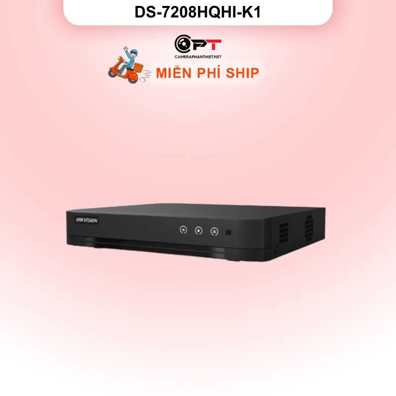 Ảnh sản phẩm Đầu thu camera analog HD DVR HIKVISION 8 Kênh 1 Ổ cứng DS-7208HQHI-K1 - hình 1